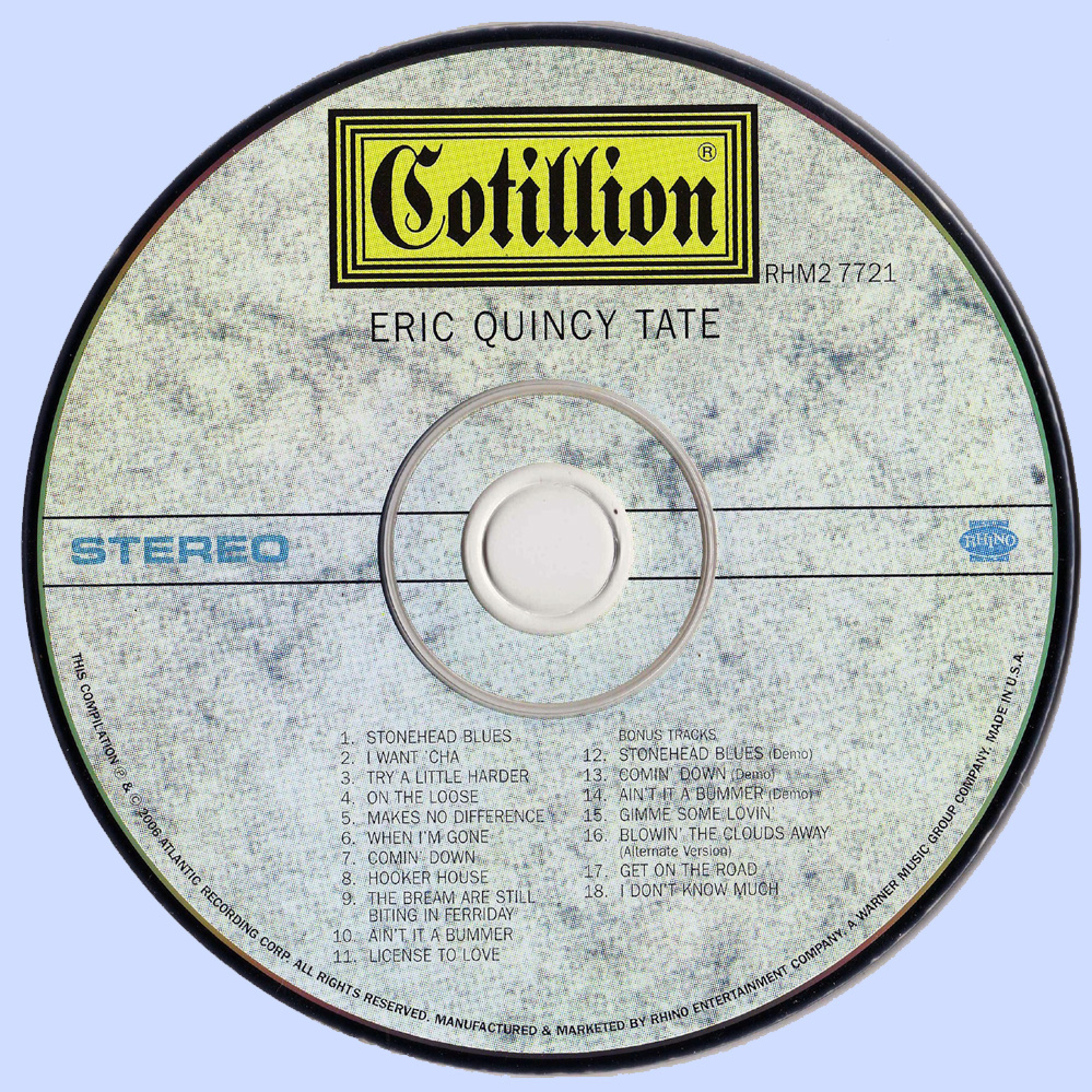 Plain and Fancy: Eric Quincy Tate - Eric Quincy Tate (1971 us